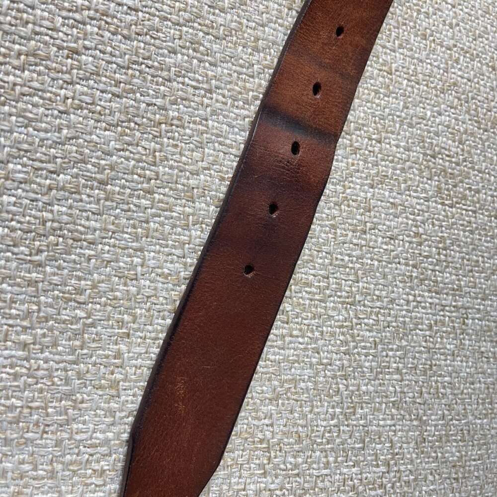 1901 men's belt Brown genuine leather classic belt Formal suit belt XL (40-42) s - Picture 8 of 8
